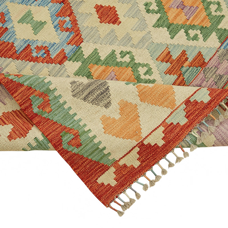 New Afghan Kilim Rug - 8' 2" x 9' 9" (98" x 117") - K0087185