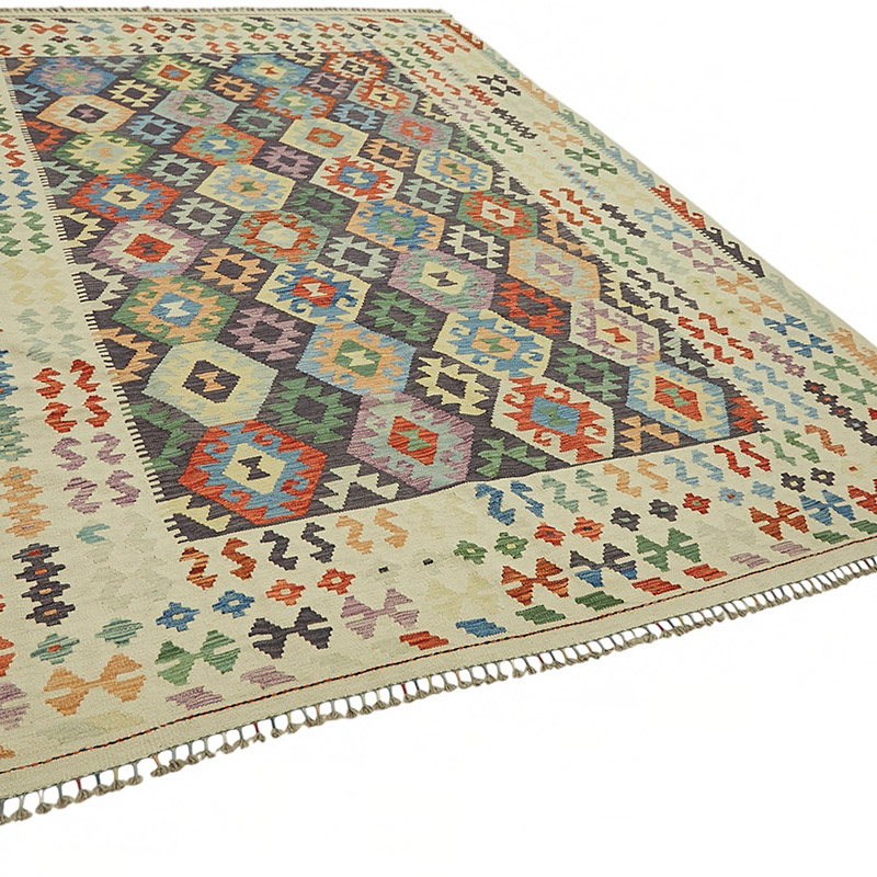 New Afghan Kilim Rug - 8' 2" x 10' 11" (98" x 131") - K0087187