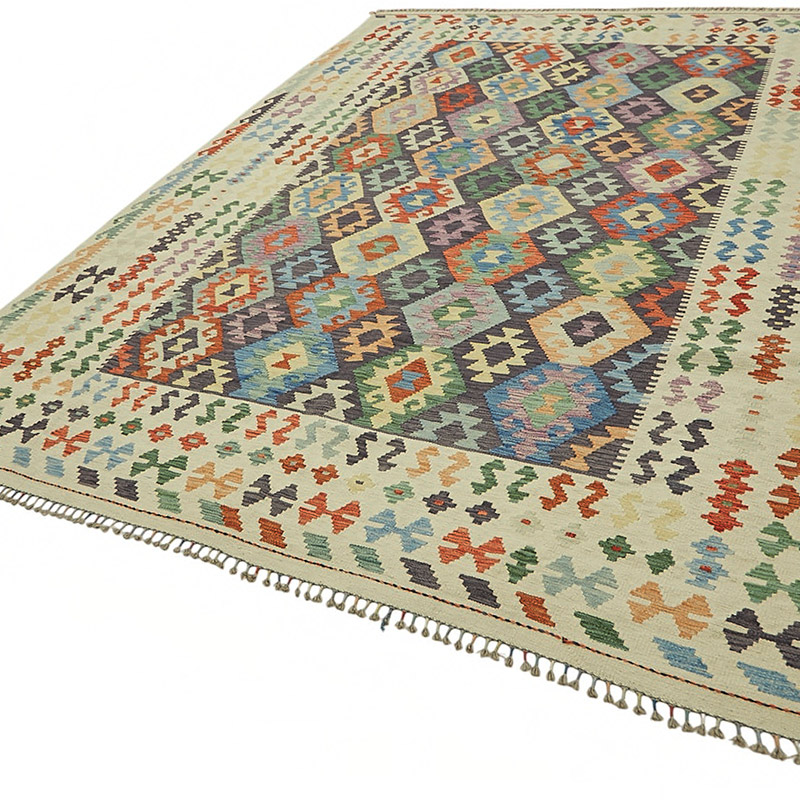 New Afghan Kilim Rug - 8' 2" x 10' 11" (98" x 131") - K0087187
