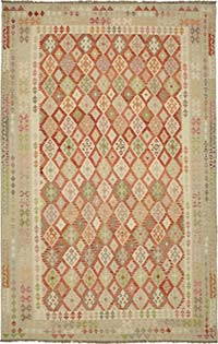 New Afghan Kilim Rug - 10' 2" x 15' 10" (122" x 190")