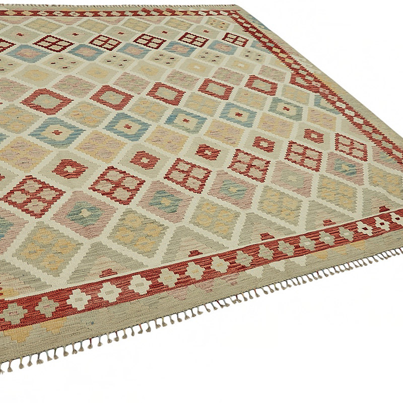 New Afghan Kilim Rug - 8' 5" x 9' 6" (101" x 114") - K0087213