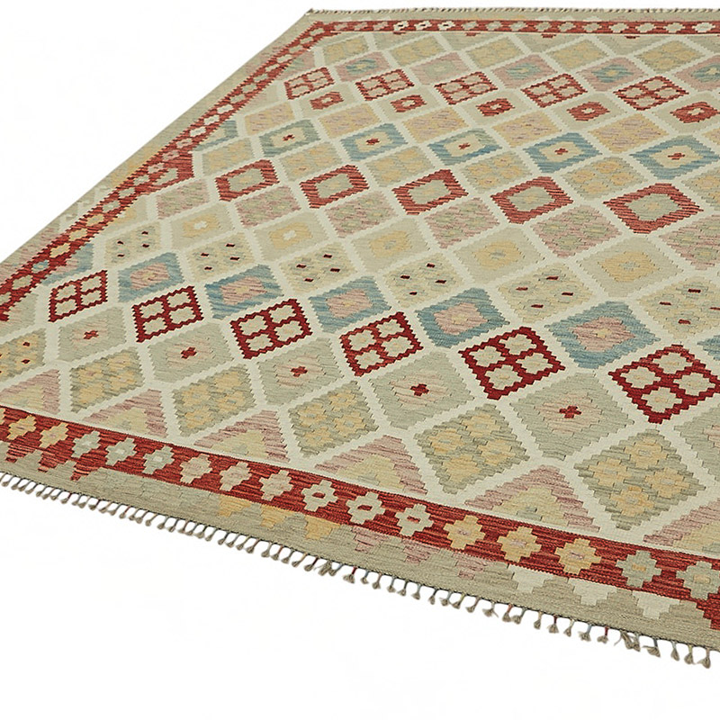 New Afghan Kilim Rug - 8' 5" x 9' 6" (101" x 114") - K0087213