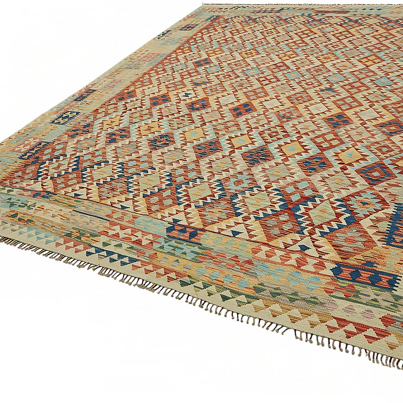 New Afghan Kilim Rug - 9' 11" x 12' 10" (119" x 154") - K0087225