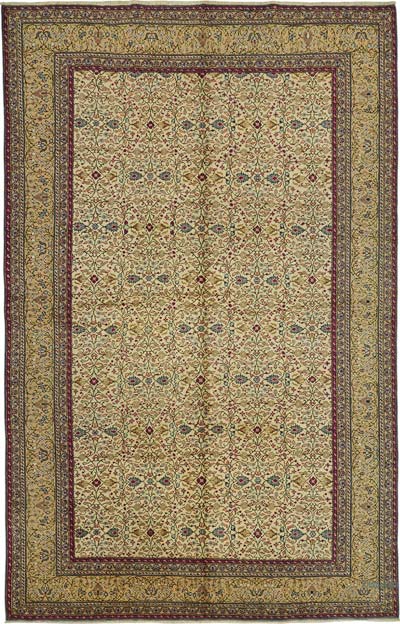 Vintage Turkish Hand-Knotted Rug - 6' 5" x 9' 9" (77" x 117")