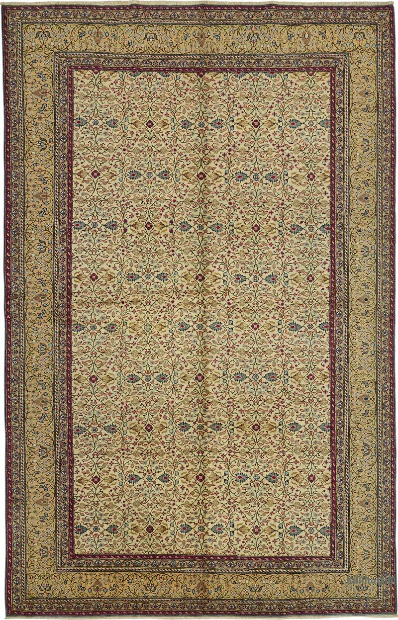 Vintage Turkish Hand-Knotted Rug - 6' 5" x 9' 9" (77" x 117") - K0087308