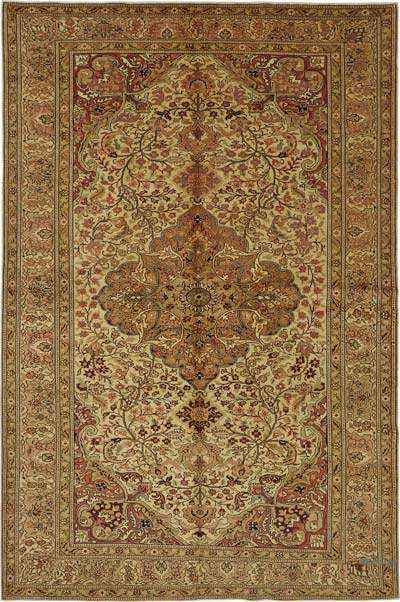 Vintage Turkish Hand-Knotted Rug - 6' 5" x 9' 9" (77" x 117")