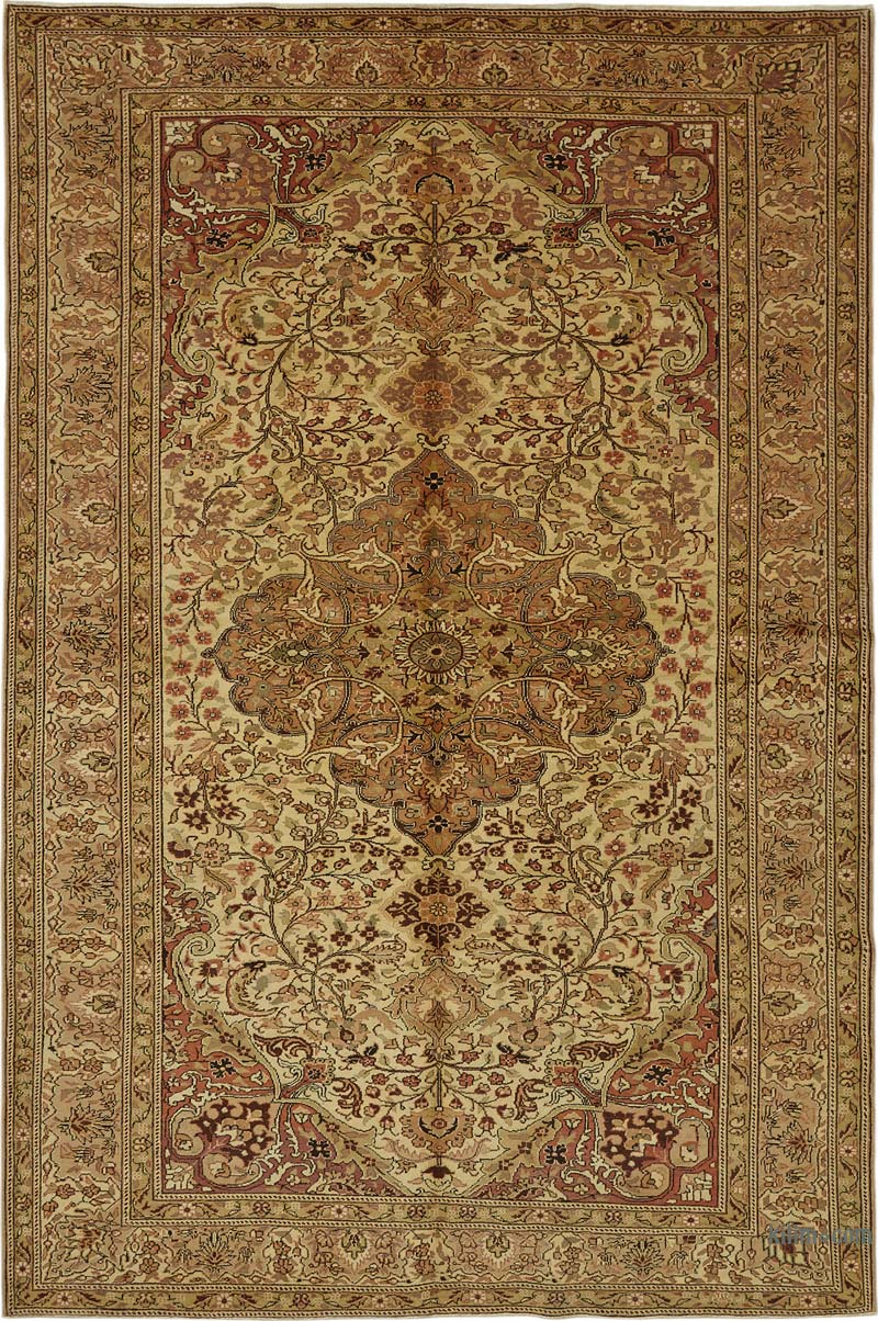 Vintage Turkish Hand-Knotted Rug - 6' 5" x 9' 9" (77" x 117") - K0087309