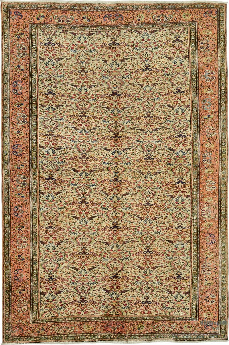 Vintage Turkish Hand-Knotted Rug - 6' 5" x 9' 8" (77" x 116") - K0087315