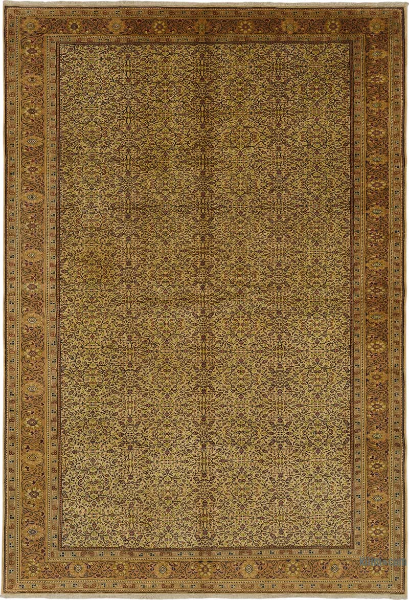 Alfombra Vintage Turca Anudada a Mano - 204 cm x 292 cm - K0087316