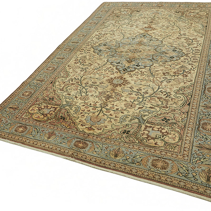 Vintage Turkish Hand-Knotted Rug - 6' 7" x 10'  (79" x 120") - K0087318