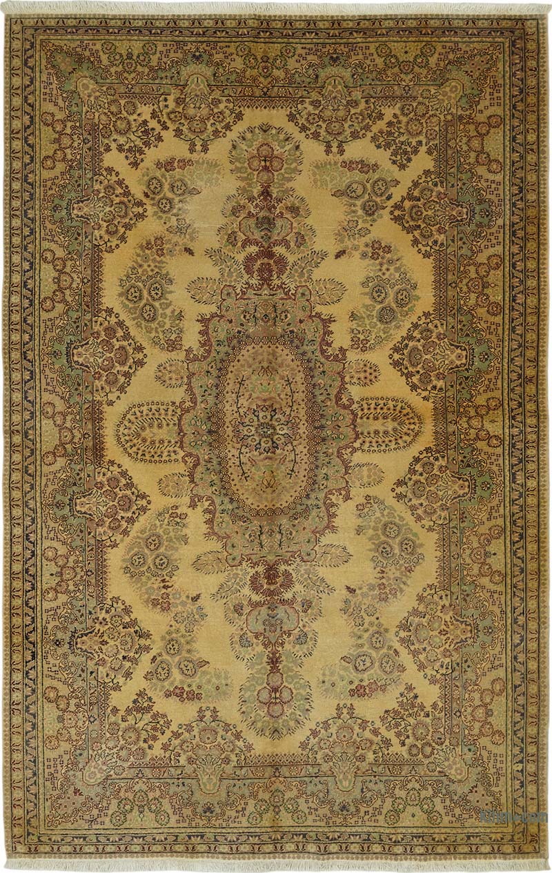 Vintage Turkish Hand-Knotted Rug - 6' 4" x 9' 11" (76" x 119") - K0087320
