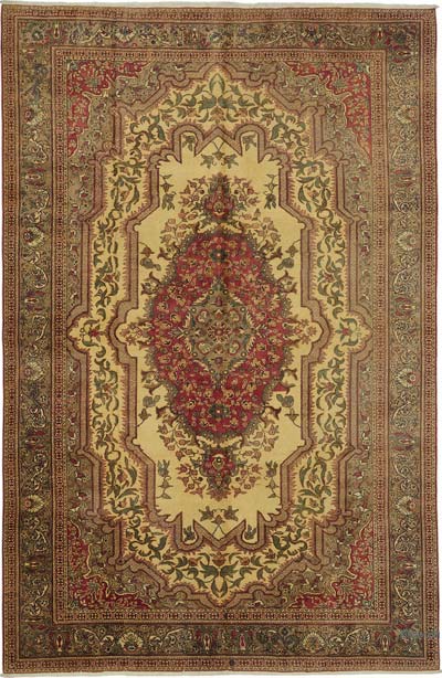 Vintage Turkish Hand-Knotted Rug - 6' 6" x 9' 9" (78" x 117")