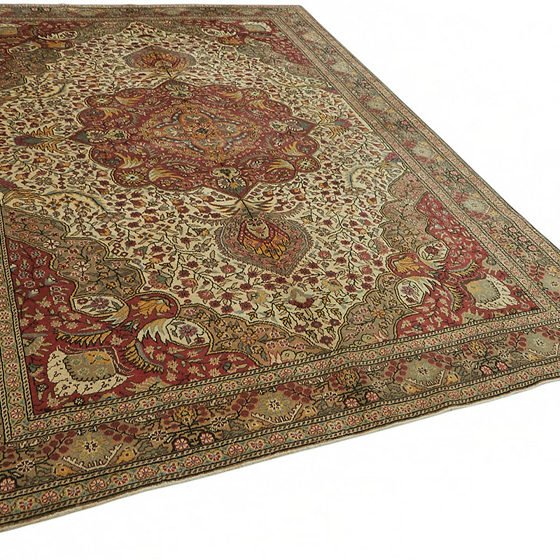 Alfombra Vintage Turca Anudada a Mano - K0087327