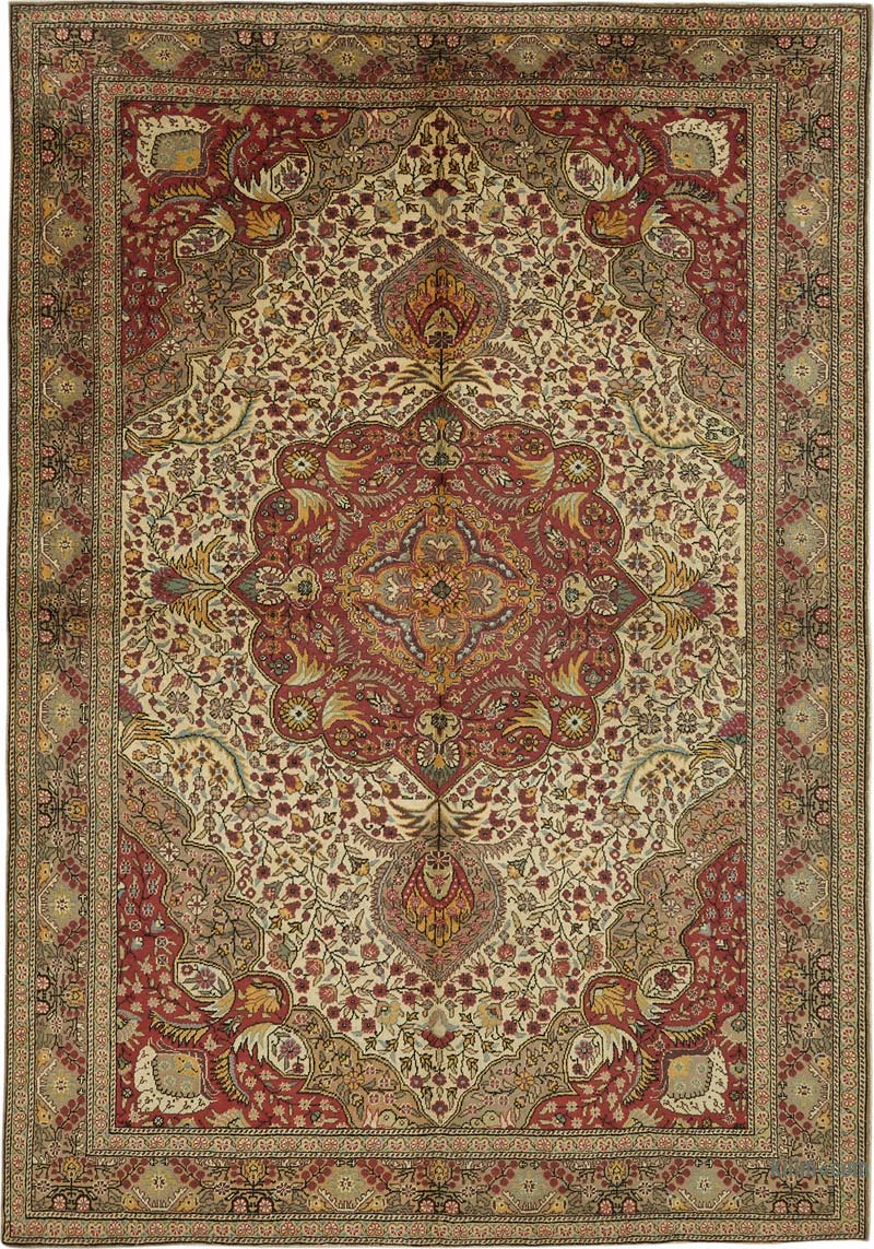 Alfombra Vintage Turca Anudada a Mano - K0087327