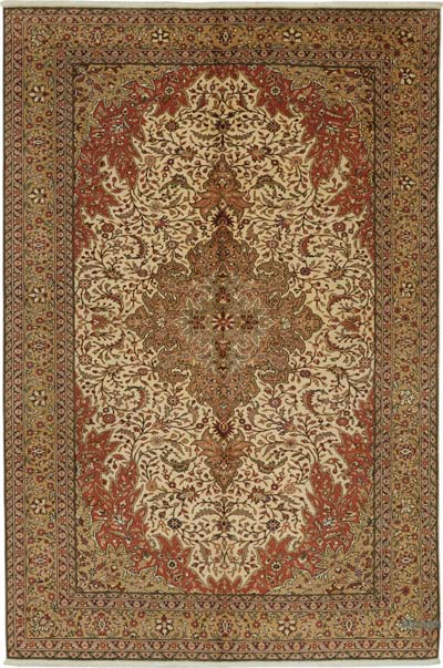 Vintage Turkish Hand-Knotted Rug - 6' 7" x 9' 6" (79" x 114")