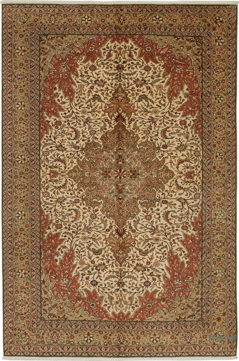 Alfombra Vintage Turca Anudada a Mano - K0087328