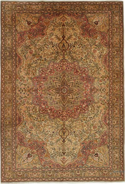 Vintage Turkish Hand-Knotted Rug - 6' 7" x 9' 7" (79" x 115")