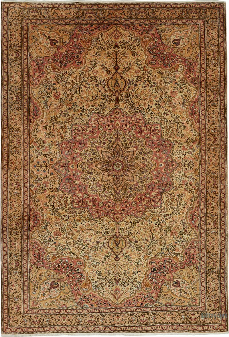 Vintage Turkish Hand-Knotted Rug - 6' 7" x 9' 7" (79" x 115") - K0087329