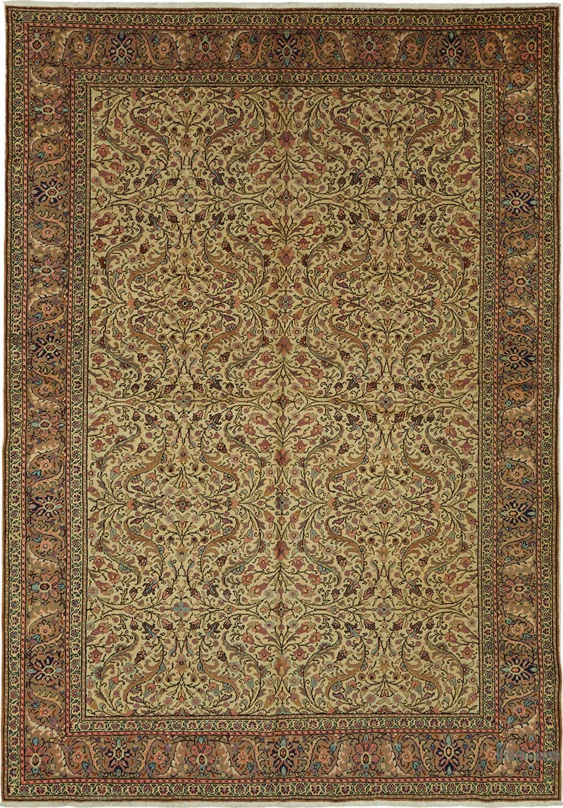 Vintage Turkish Hand-Knotted Rug - 6' 7" x 9' 4" (79" x 112") - K0087330