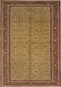 Vintage Turkish Hand-Knotted Rug - 6' 6" x 9' 2" (78" x 110")