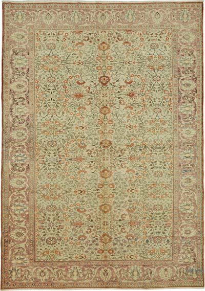 Vintage Turkish Hand-Knotted Rug - 6' 7" x 9' 4" (79" x 112")