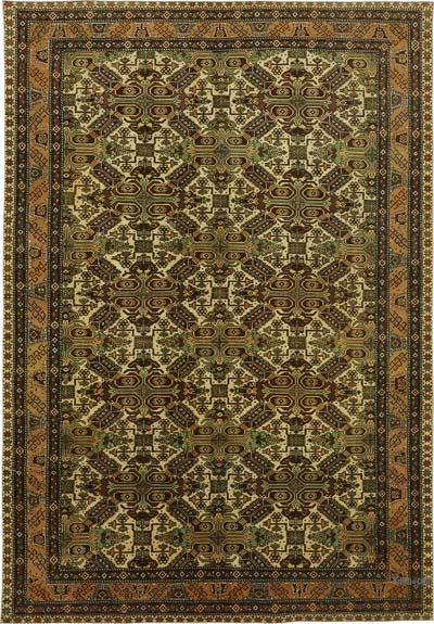 Vintage Turkish Hand-Knotted Rug - 6' 5" x 9' 3" (77" x 111")