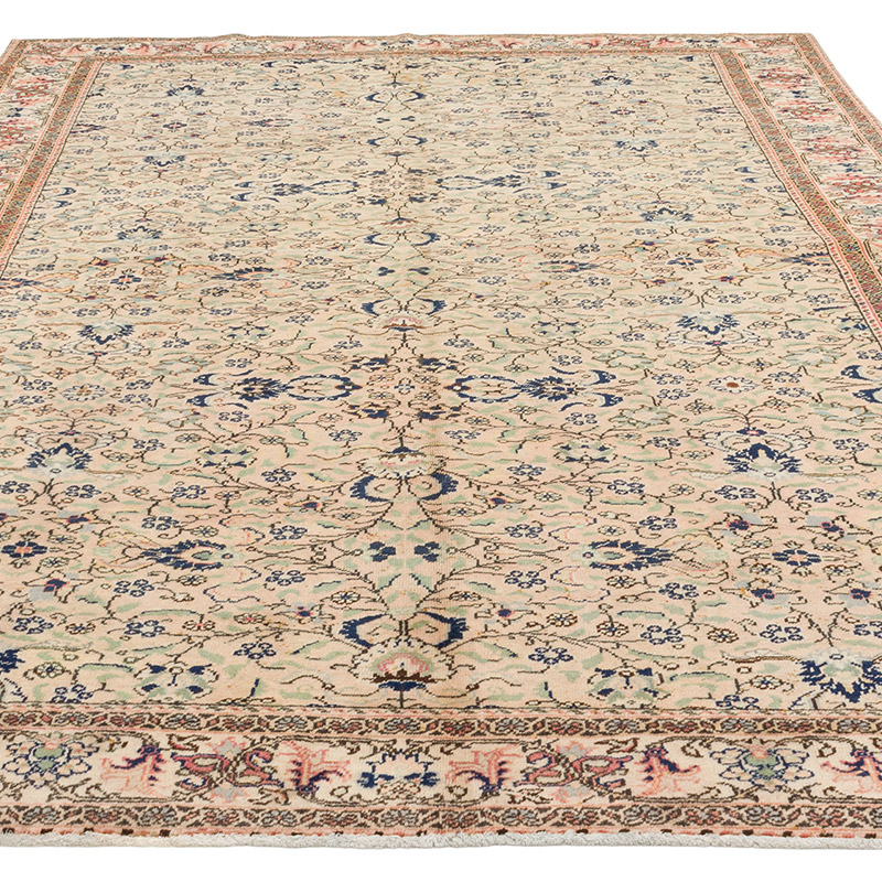 Vintage Turkish Hand-Knotted Rug - 6' 4" x 9' 3" (76" x 111") - K0087338