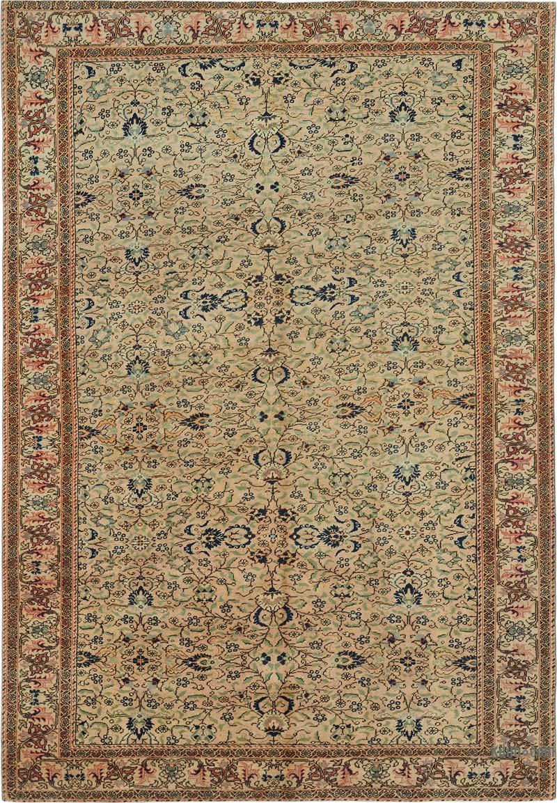 Alfombra Vintage Turca Anudada a Mano - K0087338