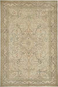 Vintage Turkish Hand-Knotted Rug - 6' 3" x 9' 5" (75" x 113")