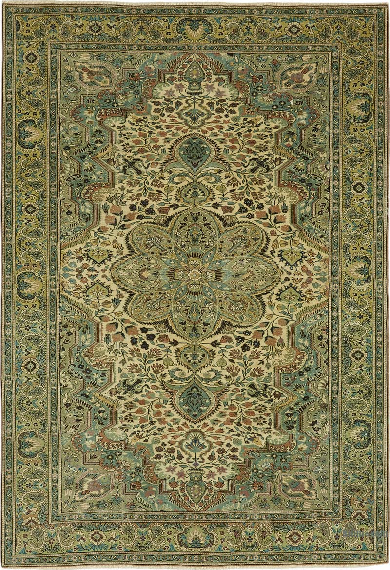 Vintage Turkish Hand-Knotted Rug - 6' 8" x 9' 5" (80" x 113") - K0087340