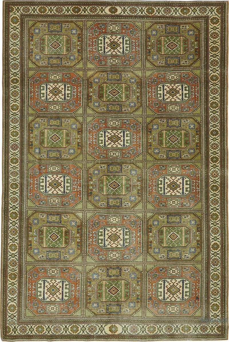 Vintage Turkish Hand-Knotted Rug - 6' 5" x 9' 5" (77" x 113") - K0087343