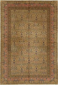 Vintage Turkish Hand-Knotted Rug - 6' 8" x 9' 6" (80" x 114")