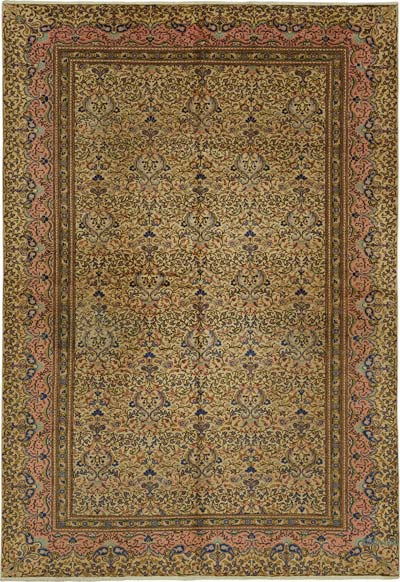 Vintage Turkish Hand-Knotted Rug - 6' 8" x 9' 6" (80" x 114")
