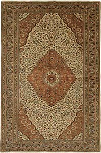 Vintage Turkish Hand-Knotted Rug - 6' 7" x 9' 11" (79" x 119")
