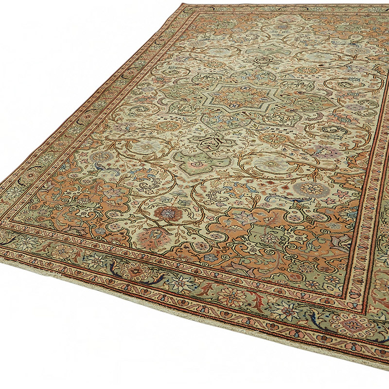 Vintage Turkish Hand-Knotted Rug - 6' 6" x 9' 5" (78" x 113") - K0087350