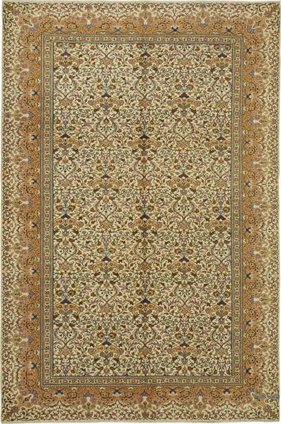 Vintage Turkish Hand-Knotted Rug - 6' 7" x 9' 5" (79" x 113")