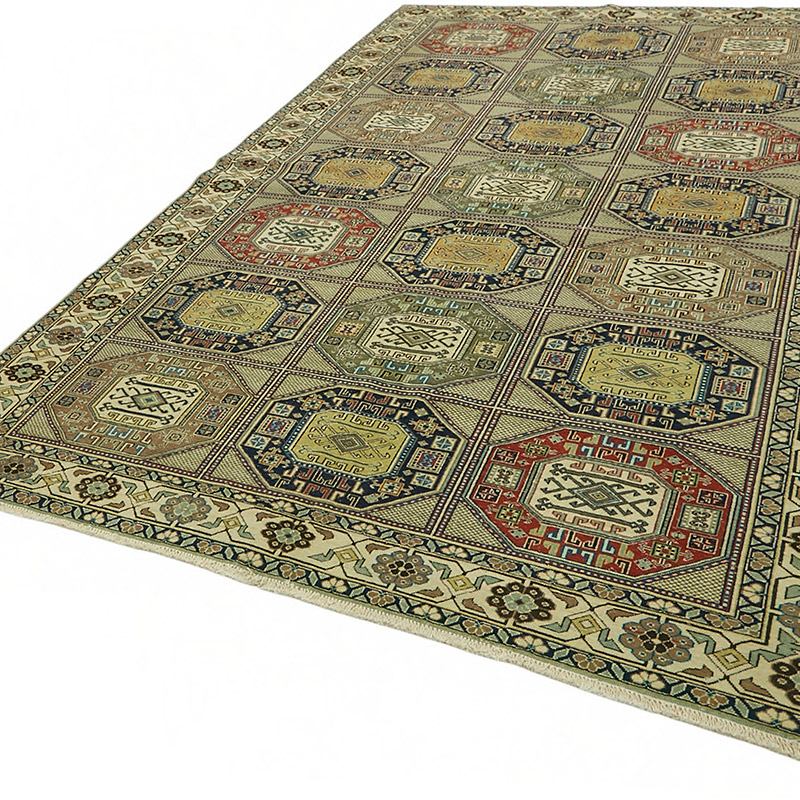 Vintage Turkish Hand-Knotted Rug - 6' 6" x 10'  (78" x 120") - K0087358
