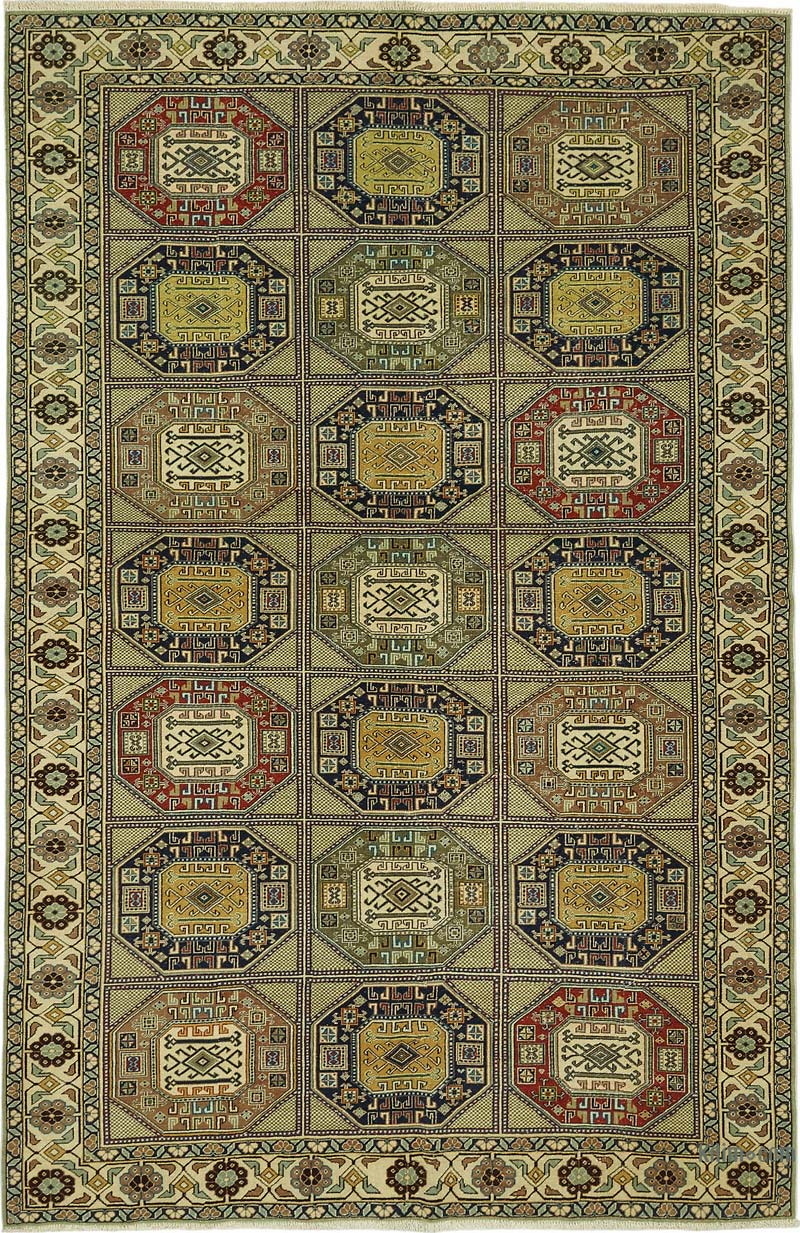 Vintage Turkish Hand-Knotted Rug - 6' 6" x 10'  (78" x 120") - K0087358