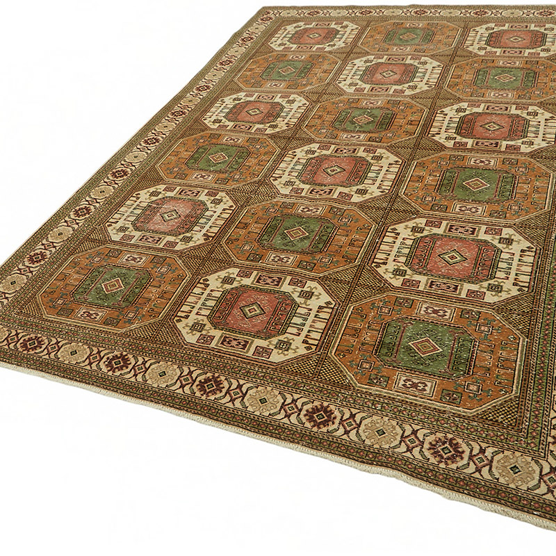 Alfombra Vintage Turca Anudada a Mano - K0087359