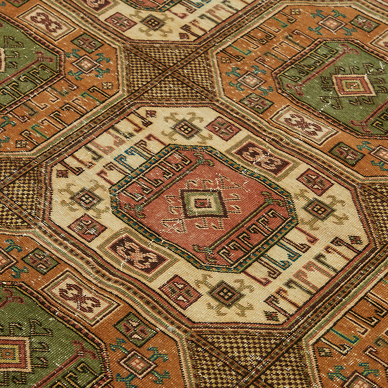 Alfombra Vintage Turca Anudada a Mano - K0087359
