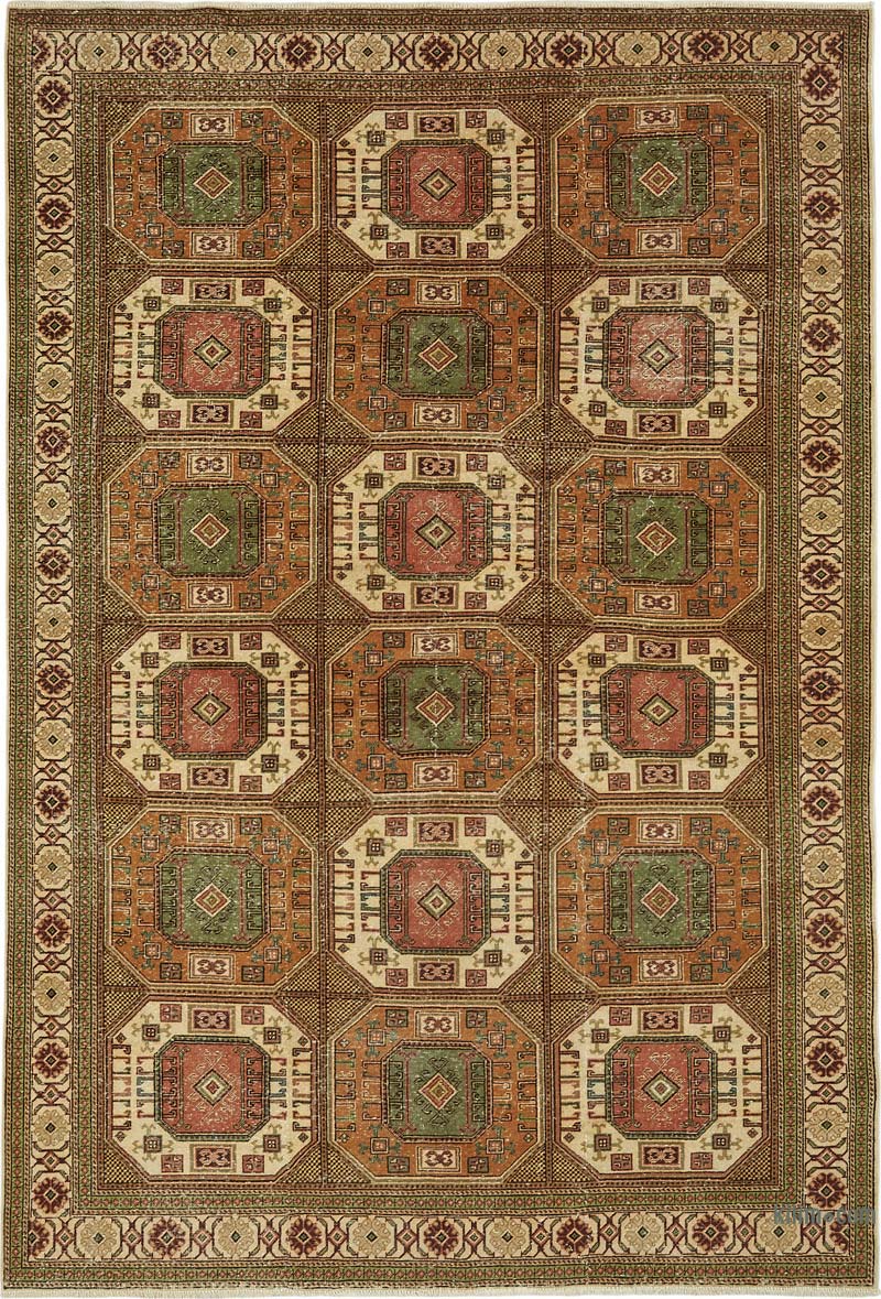 Alfombra Vintage Turca Anudada a Mano - K0087359