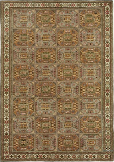 Vintage Turkish Hand-Knotted Rug - 6' 6" x 9' 3" (78" x 111")