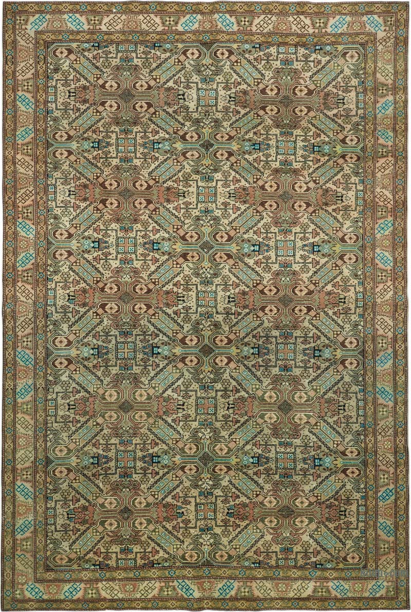 Vintage Turkish Hand-Knotted Rug - 6' 6" x 9' 6" (78" x 114") - K0087362