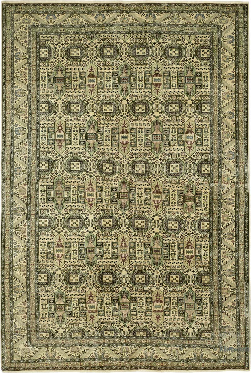 Vintage Turkish Hand-Knotted Rug - 6' 8" x 9' 9" (80" x 117") - K0087367