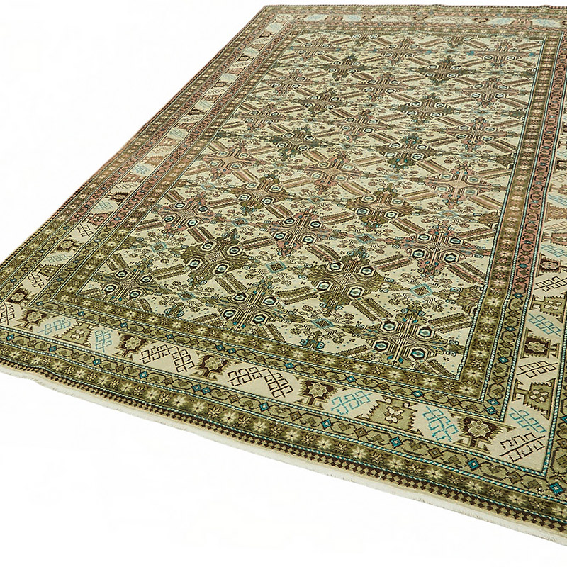 Vintage Turkish Hand-Knotted Rug - 6' 5" x 9' 4" (77" x 112") - K0087368
