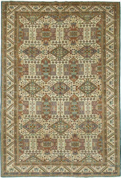 Vintage Turkish Hand-Knotted Rug - 6' 5" x 9' 6" (77" x 114")