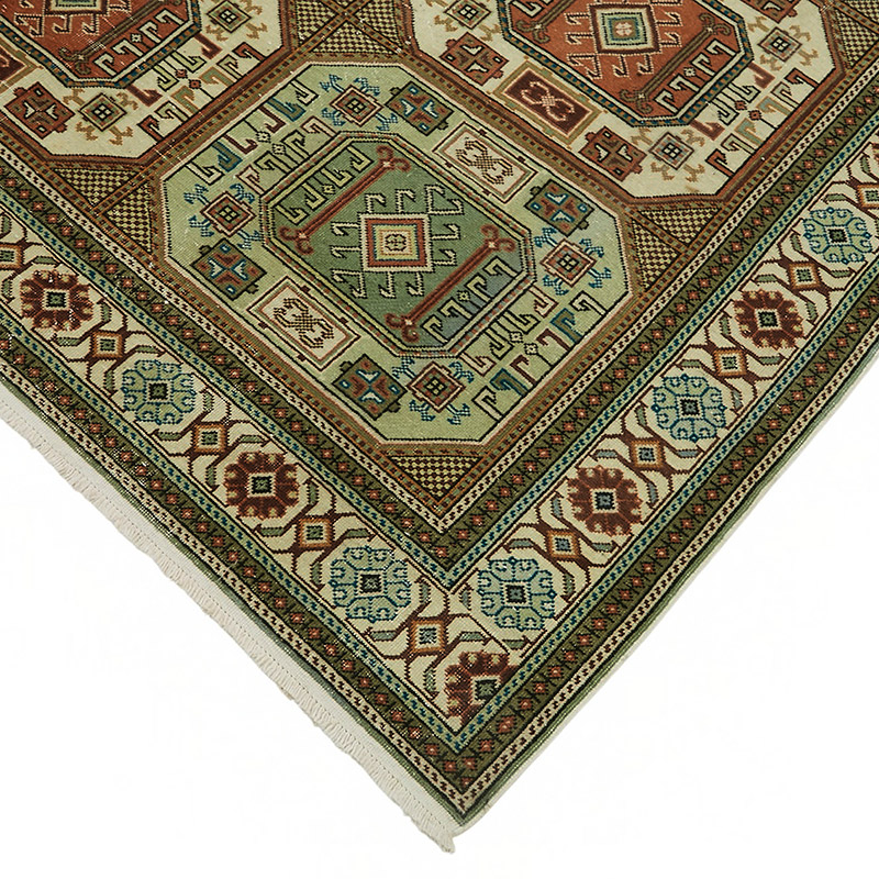 Vintage Turkish Hand-Knotted Rug - 6' 4" x 9' 6" (76" x 114") - K0087373