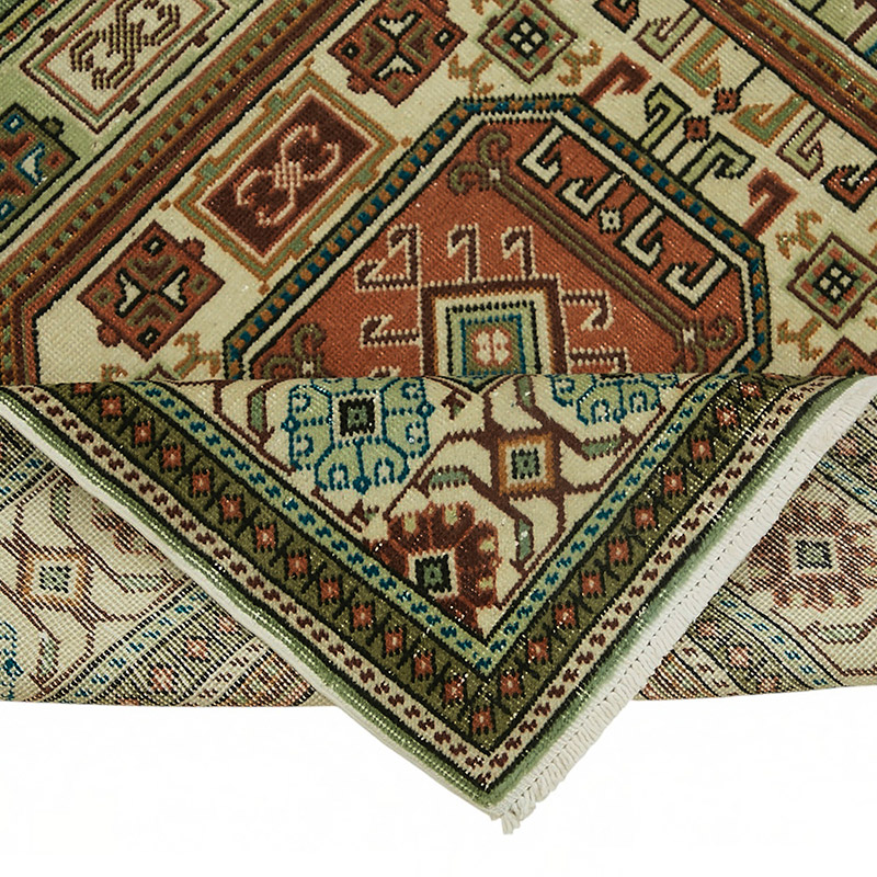 Vintage Turkish Hand-Knotted Rug - 6' 4" x 9' 6" (76" x 114") - K0087373