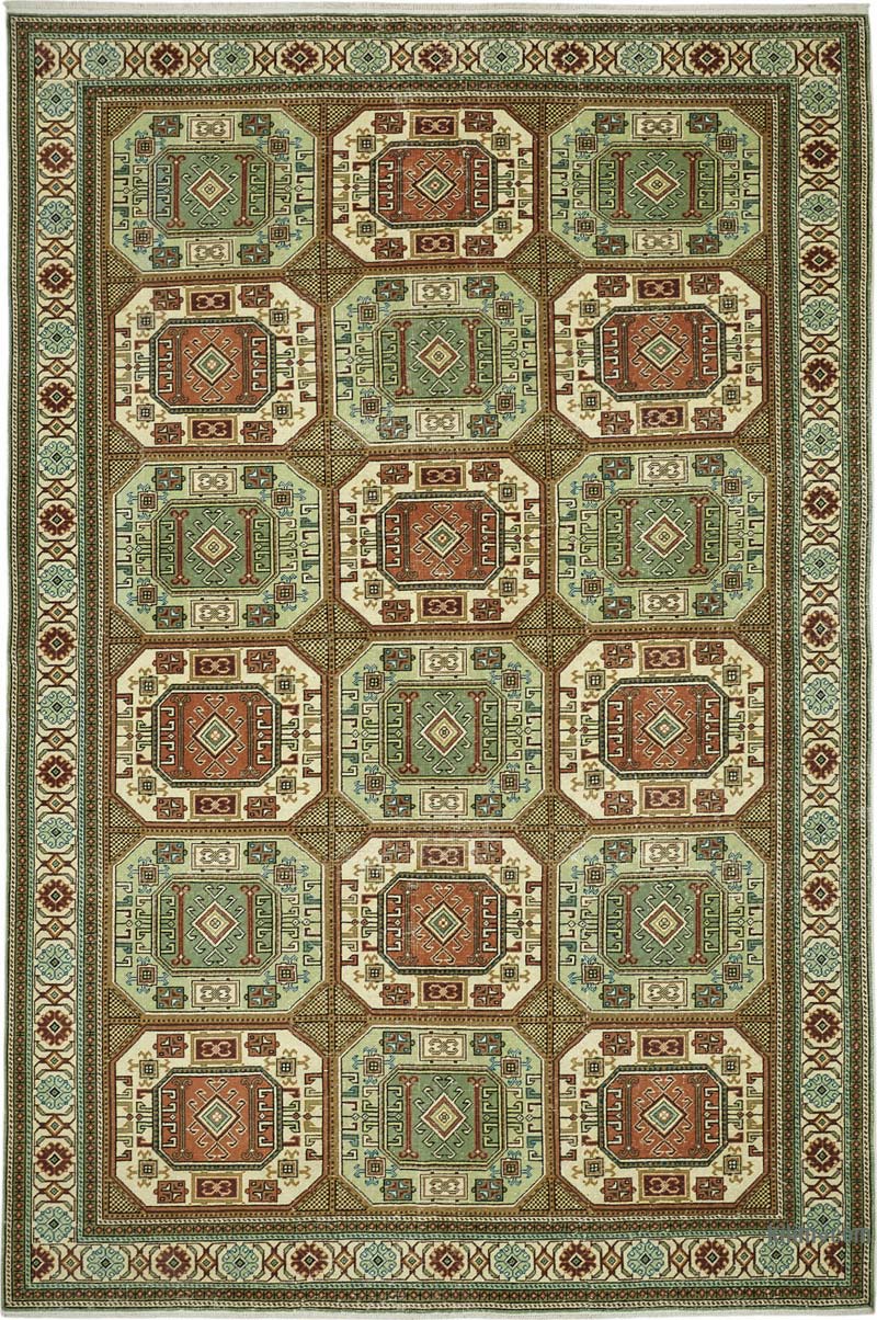 Vintage Turkish Hand-Knotted Rug - 6' 4" x 9' 6" (76" x 114") - K0087373