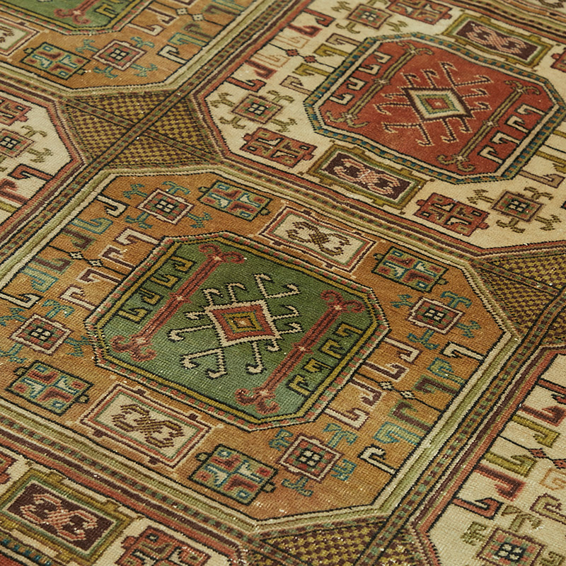 Alfombra Vintage Turca Anudada a Mano - K0087377